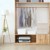 Pudła i pojemniki do przechowywania - vidaXL vidaXL Pojemniki, 2 szt., tkanina, 50x30x25 cm, kremowe - miniaturka - grafika 1