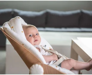 CHILDHOME Ochraniacz do siedziska Newborn Jersey Gold Dots - Krzesełka do karmienia - miniaturka - grafika 9