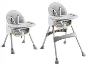 Ecotoys Fotelik krzesełko do karmienia 2w1 pasy 5 punktowe Ecotyos 1782 - Krzesełka do karmienia - miniaturka - grafika 2