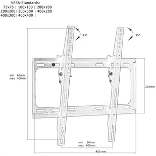 MOUNTY KOMPAKTOWY UCHWYT WIESZAK ŚCIENNY DO TV LCD PLAZMY - Uchwyty do telewizora - miniaturka - grafika 6