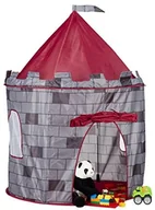 Worki na buty - Relaxdays Namiot do gry namiot rycerze zamek, dzieci chłopcy, namiot Ritter  dla dzieci w wieku od 3 lat, wys. x szer. x gł.: 125 x 105 x 105 cm, szary - miniaturka - grafika 1