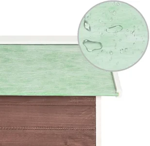 vidaXL Lumarko Garaż dla kosiarki robotycznej, 72x87x50, biel i mokka, jodła 170880 - Pozostałe narzędzia ogrodowe - miniaturka - grafika 8