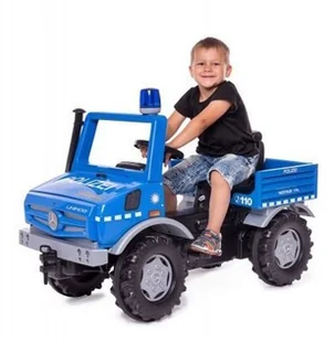 Rolly Toys Ciężarówka Samochód na pedały Unimog Merc-Benz Policja 038251 - Jeździki dla dzieci - miniaturka - grafika 6