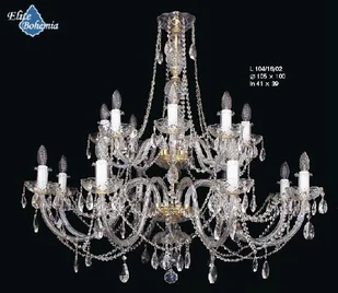 Elita bohemia Żyrandol kryształowy pałacowy 16-ramienny - Bohemia L 104/16/02 - Lampy sufitowe Elita bohemia Żyrandol kryształowy pałacowy 16-ramienny - Bohemia L 104/16/02 - Lampy sufitowe - miniaturka - grafika 1