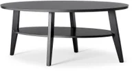 Ławy i stoliki kawowe - AJ Owalny stolik z praktyczną półką dolną. Czarny 350067 - miniaturka - grafika 1