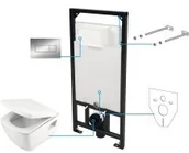 Stelaże i zestawy podtynkowe do WC - Deante ANEMON Zestaw podtynkowy do WC 6w1 CDZS6WPW CDZS6WPW - miniaturka - grafika 1