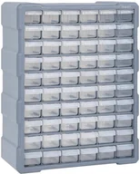 Narzędzia warsztatowe - vidaXL Organizer z 60 szufladkami, 38x16x47,5 cm - miniaturka - grafika 1