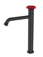 Baterie umywalkowe - Sea-Horse Bateria LOFTEA BLACK+RED umywalkowa stojąca wysoka czarny mat/czerwony BJV404/1B-R1 - miniaturka - grafika 1