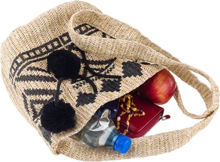 Cavaldi 4U Mała, słomiana torebka worek z pomponami, idealna na lato - Torebki damskie - miniaturka - grafika 5