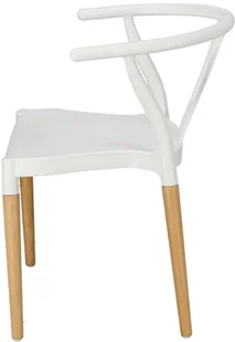 Simplet Krzesło Wicker PP Simplet białe - Krzesła - miniaturka - grafika 5