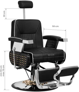 GABBIANO fotel barberski livio czarny P136677 - Fotele fryzjerskie - miniaturka - grafika 15