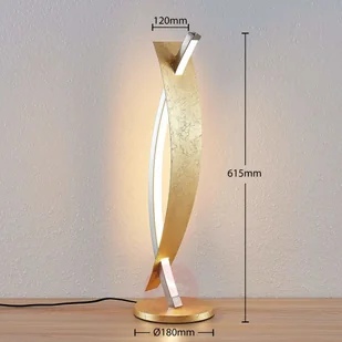 Lampenwelt COM Lampa stołowa LED Marija, szlachetne złoto - Lampy stojące - miniaturka - grafika 4