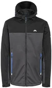 Kurtki i kamizelki sportowe męskie - Trespass Trespass Palin, czarny, L, wodoodporna kurtka softshell z kapturem dla mężczyzn, duża, czarna MAJKSSN10001_BLKL - miniaturka - grafika 1