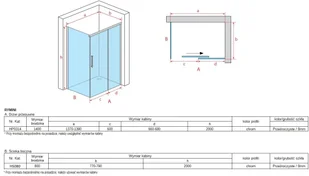 Atrium Rimini 140x80 HP0314+HS080 - Kabiny prysznicowe - miniaturka - grafika 8