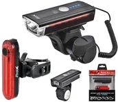 Lampki rowerowe - PROX Lampa p+t /akumulator/ AERO AI SET 350lm sensor KLAKSON + PILOT A-O-B-P-0388 - miniaturka - grafika 1