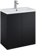 Szafki łazienkowe - Elita Kido szafka podumywalkowa + umywalka set) 60 2D BLACK MATT PDW 168097 - miniaturka - grafika 1