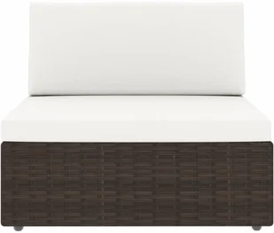 vidaXL 9-cz. zestaw wypoczynkowy do ogrodu, rattan PE, brązowy - Meble ogrodowe - miniaturka - grafika 3