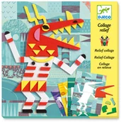 Zabawki kreatywne - Djeco zestaw artystyczny piankowe kolaże Monster Gallery - miniaturka - grafika 1