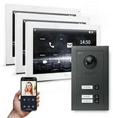 Wideodomofony - Euratech Goliath Goliath Hybrid | IP | Full-HD aplikacja | 3-Fam | 3 x ekran dotykowy 10" | aluminiowa stacja do drzwi podtynkowych | 3 dzwonki | ultraszeroki kąt 180° | AV-IPS-636 AV-IPS-636 - miniaturka - grafika 1