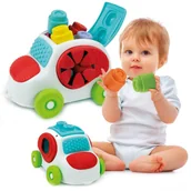 Klocki - Clementoni Autko z miękkimi klockami - Clemmy - 17315 - miniaturka - grafika 1