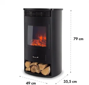 Klarstein Bormio 950/1900W czarny FP9-Bormio - Kominki elektryczne Klarstein Bormio 950/1900W czarny FP9-Bormio - Kominki elektryczne - miniaturka - grafika 9