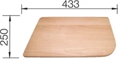 Deski do krojenia - Blanco Deska drewniana do DELTA stal, Silgranit 513484 - miniaturka - grafika 1