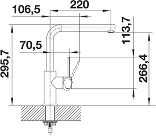 Blanco LANORA stal szlachetna szczotkowana 523122 - Baterie kuchenne - miniaturka - grafika 3
