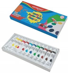 Farby temperowe KEYROAD 12 kolorów - Przybory szkolne Farby temperowe KEYROAD 12 kolorów - Przybory szkolne - miniaturka - grafika 2