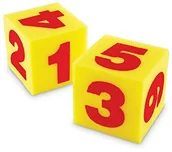Akcesoria do gier planszowych - Learning Resources Giant miękki cyfra kontrolna Cubes (zestaw 2) LER0412 - miniaturka - grafika 1