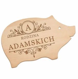 Murrano Deska do krojenia świnka z grawerem dla pary na drewnianą rocznicę śl DSK-SWK-031 - Deski do krojenia - miniaturka - grafika 20