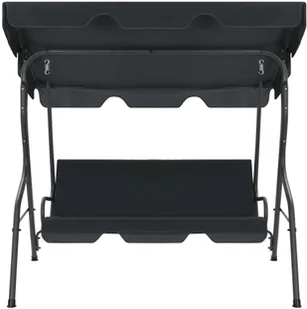 vidaXL Huśtawka ogrodowa, antracytowa, 170x110x153 cm - Huśtawki vidaXL Huśtawka ogrodowa, antracytowa, 170x110x153 cm - Huśtawki - miniaturka - grafika 2
