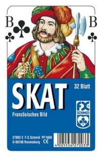 Ravensburger 27003  Skat, francuski styl obrazu  etui na 32 arkuszy, przezroczysty - Gry karciane - miniaturka - grafika 2