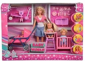 Lalki dla dziewczynek - Simba 105736350 Steffi Love Baby World lalka - miniaturka - grafika 1