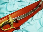 Repliki - broń - Płatnerze hiszpańscy REPLIKA SZABLA POLSKA NA TABLO z 1750 roku NR 1750 G+T 1750 G+T - miniaturka - grafika 1