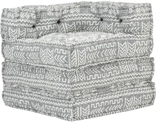 vidaXL Puf modułowy, jasnoszary, tkanina vidaXL - Pufy i podnóżki - miniaturka - grafika 7