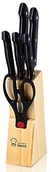 Noże kuchenne - CHEF SAUCE CHEF q1283  zestawy do sosów ze stali szlachetnej i drewno CS-3400 - miniaturka - grafika 1