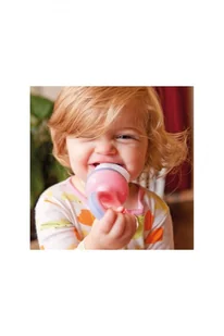 Nuby Nuby, Gryzak z siateczką do owoców, Pink - Ściereczki, gąbki, czyściki - miniaturka - grafika 3