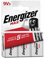 Baterie i akcesoria - Energizer MAX baterie alkaliczne 9 V, 3 sztuki E300116100 - miniaturka - grafika 1