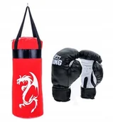 Worki treningowe - Worek treningowy bokserski dla dzieci 50cm zestaw - miniaturka - grafika 1