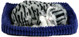 Perfect Petzzz Perfect petzzz kot Baby kotek kot Kitty atmend zwierząt domowych Gray kot pręgowany 92561 XP92-14 - Maskotki i pluszaki - miniaturka - grafika 2