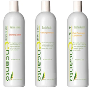 Encanto do Brasill Encanto do Brasill 3x100ml zestaw do keratynowego prostowania włosów, BUTELECZKI ZASTĘPCZE - Kosmetyki do stylizacji włosów - miniaturka - grafika 3