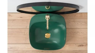 Umywalka Nablatowa Zielona Luiza 42 Green Mat Rea - Umywalki - miniaturka - grafika 5