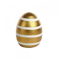Wielkanoc - FIGURKA JAJO ZŁOTE 7,5X5,5X5,5 CM DEK. PASKI - miniaturka - grafika 1