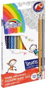 KW Trade Kredki ołówkowe trójkątne Super Soft 18 kolorów - Kredki, ołówki, pastele i pisaki - miniaturka - grafika 2