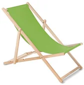 Leżaki ogrodowe - Green Blue San-Drew leżak składany z drewna bukowego, bez podłokietników, jasnozielony - miniaturka - grafika 1