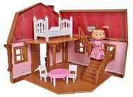 Akcesoria dla lalek - Simba Zestaw Lalka 12 cm Masza i Niedźwiedź Dwupoziomowy dom Maszy 4006592025793 - miniaturka - grafika 1
