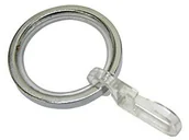 Karnisze - Gardinia 31058 pierścienie pierścienie/pierścienie do firan do karniszy z wkładką poprawiającą ślizg i haczykami do układania fałd, seria Chicago, średnica 20 MM, chrom 31058 - miniaturka - grafika 1