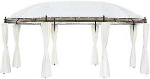 vidaXL Altana ogrodowa kolor śmietankowy 530x350x265 cm 42138 - Parasole ogrodowe - miniaturka - grafika 3