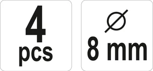 Yato ZNACZNIKI DO WYZNACZANA OTWORÓW FI 8/4SZT YT-44105 YATO ZYSKAJ RABAT 30 ZŁ YT-44105 - Inne mocowania - miniaturka - grafika 3