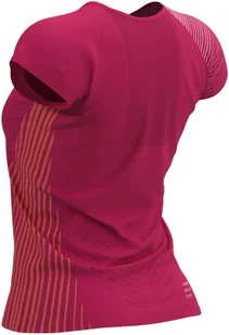 Compressport Koszulka biegowa damska PERFORMANCE SS T-SHIRT różowa - Bielizna sportowa damska - miniaturka - grafika 6